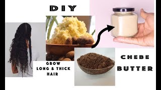 USE THIS TO GROW LONG amp THICK HAIR DIY CHEBE BUTTER  Journey with Izy [upl. by Nalyr259]