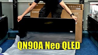 QN90A Samsung Neo QLED 2021 Unboxing Setup and 4K HDR Demos [upl. by Llewej]