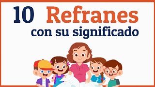 Ejemplos de refranes con su significado [upl. by Nayr]