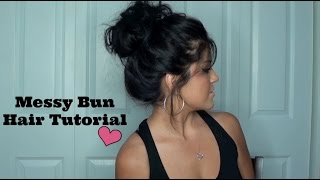 The Perfect Messy Bun Hair Tutorial [upl. by Aneekal]