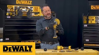 DEWALT® Product Guide  Grinder Guard and Wheel Installation [upl. by Atnahs]