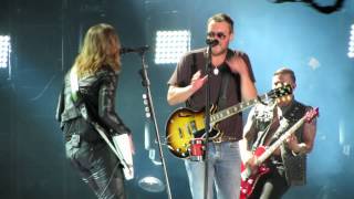 Eric Church Lzzy Hale quotThats Damn Rock amp Rollquot CMAFest 2014 [upl. by Ibbie]