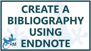 EndNote how to create a bibliography in Word [upl. by Reseda102]