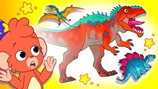 Learn Dinosaurs for Kids  Dinosaur Cartoon videos  TRex Giganotosaurus  Club Baboo [upl. by Houghton478]