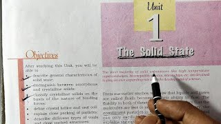 Class 12 Chemistry Chapter 1 The Solid State Part 1 NCERT Hindi 20212022 [upl. by Khalin]