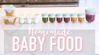 HOW TO MAKE BABY FOOD HOMEMADE PUREES  Angela Lanter [upl. by Amuwkuhc]