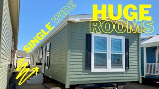 New single wide with MASSIVE bedrooms Very uncommon layout on this mobile home Home Tour [upl. by Rebme]