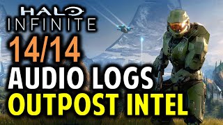 Outpost Intel UNSC Audio Logs All 14 Locations  Halo Infinity Collectibles Guide [upl. by Arrait]