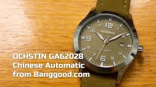 Watch Review Ochstin GA62028 Chinese Automatic by Banggood [upl. by Hanauq]