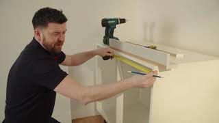 How to Install a Kitchen Kit Blind Corner Cabinet [upl. by Schiro]