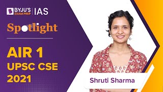 Shruti Sharma AIR 1  BYJUS Tablet Program Student  UPSC CSE 2021 Topper  IAS Success Story 2022 [upl. by Ysnap]