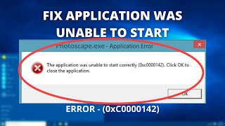 Fix Error 0xc0000142 Application Was Unable To Start Correctly [upl. by Kciwdahc]