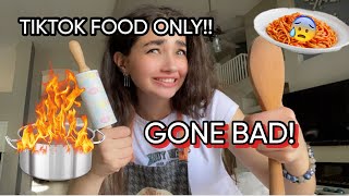 ALMOST BURNT MY KITCHEN TRYING TO COOK VIRAL TIKTOK RECIPES [upl. by Olinde]