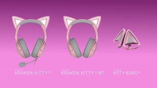 Razer Kraken Kitty V2 Line  The Meow Factor [upl. by Nemracledairam]