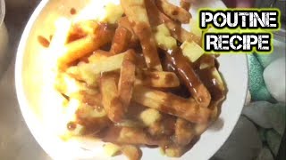 Easy Un Traditional CANADIAN POUTINE FRIES RECIPE Without Cheese Curds [upl. by Kendrah]