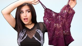 BOYFRIEND BUYS OUTFITS FOR GIRLFRIEND TRY ON HAUL [upl. by Erreipnaej649]