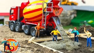 BRUDER TRUCK Construction Company Cement mixer Mercedes Benz [upl. by Iffar]