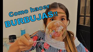 COMO HACER BURBUJAS DE JABON EN CASA [upl. by Ursulina]