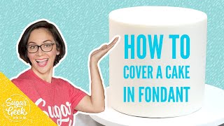 How to cover a cake in fondant flawlessly [upl. by Phylys685]