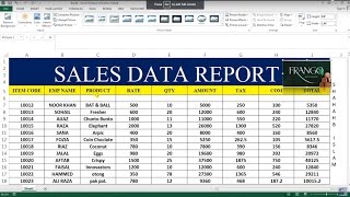 HOW TO MAKE SALES REPORT IN EXCEL  26 [upl. by Affrica242]