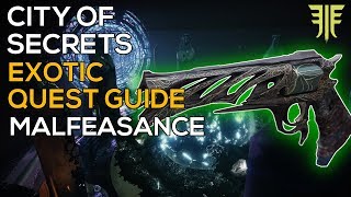 Destiny 2  EASY Taken BossesMini Bosses  City of Secrets  Malfeasance Exotic Quest Guide [upl. by Eanrahs635]