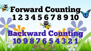 Forward Counting 110 amp Backward Counting 101FORWARD amp BACKWARD COUNTINGFORWARD ampREVERSE COUNTING [upl. by Sucramal]