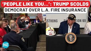 Trump Grills Democrat Congressman Brad Sherman Over LA Fire Insurance Issue  LA Fire News  US News [upl. by Rann601]