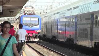 Pisa Centrale HDTrenitalia E464 no464651Vivalto twindeck arrives for La Spezia Centrale [upl. by Calypso]