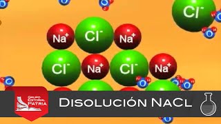 Disolución NaCl  animación│química [upl. by Aerda727]