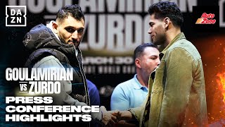 PRESS CONFERENCE HIGHLIGHTS  Arsen Goulamirian vs Gilberto quotZurdoquot Ramirez [upl. by Ahsilahk]