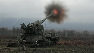 Monstrous Russian Artillery Action During Heavy Live Fire 2S7 Pion 2S5 GiatsintS amp 2S4 Tyulpan [upl. by Enitnelav]