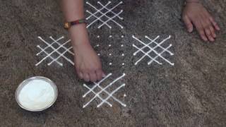 Simple And Easy Rangoli Daily RangoliChukki Rangoli with 12 dots [upl. by Gunthar]