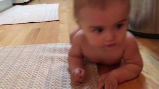 Naked baby army crawl [upl. by Christal]