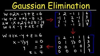 Gaussian Elimination With 4 Variables Using Elementary Row Operations With Matrices [upl. by Eninnaej94]