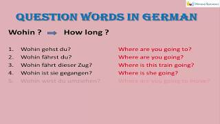 W Fragen Deutsch  Question Words In German [upl. by Richy685]