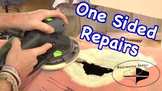 HOW TO REPAIR FIBERGLASS DAMAGE WITH LIMITED ACCESS [upl. by Ghiselin]