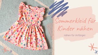 Sommerkleid OHNE SCHNITTMUSTER nähen  nähen für Anfänger [upl. by Piks]