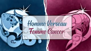 Homme Verseau ♒ Femme Cancer ♋  Compatibilité Amoureuse [upl. by Elatnahc]