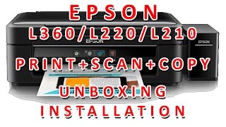 Epson L360  L220  L210 Unboxing Setup and Installation [upl. by Echo820]