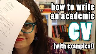 How to Write an Academic CV  Example CVs [upl. by Enyleuqcaj]