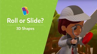 Roll or Slide  BEL  Math  3D Shapes [upl. by Corrie]