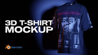 3D TShirt Mockup  Blender Tutorial [upl. by Bernadina]