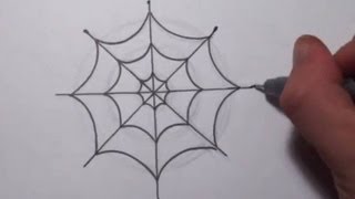 How To Draw a Simple Spider Web [upl. by Hume]