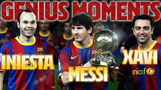 The GREATEST MESSI XAVI amp INIESTA moments FC Barcelona Golden Trio [upl. by Harald]