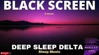 Sleep Music 528 hz miracle tone Black Screen 8 hours I Chakra Balancing music Solfeggio frequencies [upl. by Akcira952]