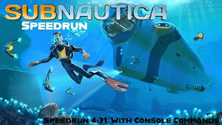 Subnautica Speedrun Any Creative 431 [upl. by Sissel]