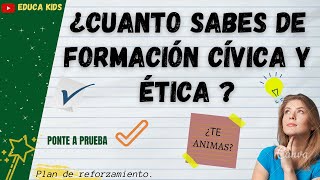 PLAN DE REFORZAMIENTO DE FORMACIÓN CÍVICA Y ÉTICA SECUNDARIA [upl. by Jerrold469]