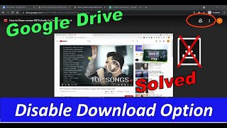 How to Disable download option on shared files in Google Drive [upl. by Ahsyle]