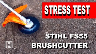 STIHL FS55 STRIMMERBRUSHCUTTER REVIEW [upl. by Dolph218]