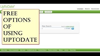 UPTODATE R© options of using for free [upl. by Biagio]